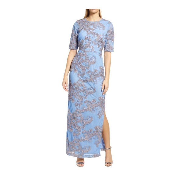 JS Collection Mallory Soutache Evening Column Gown NWOT - Picture 9 of 12